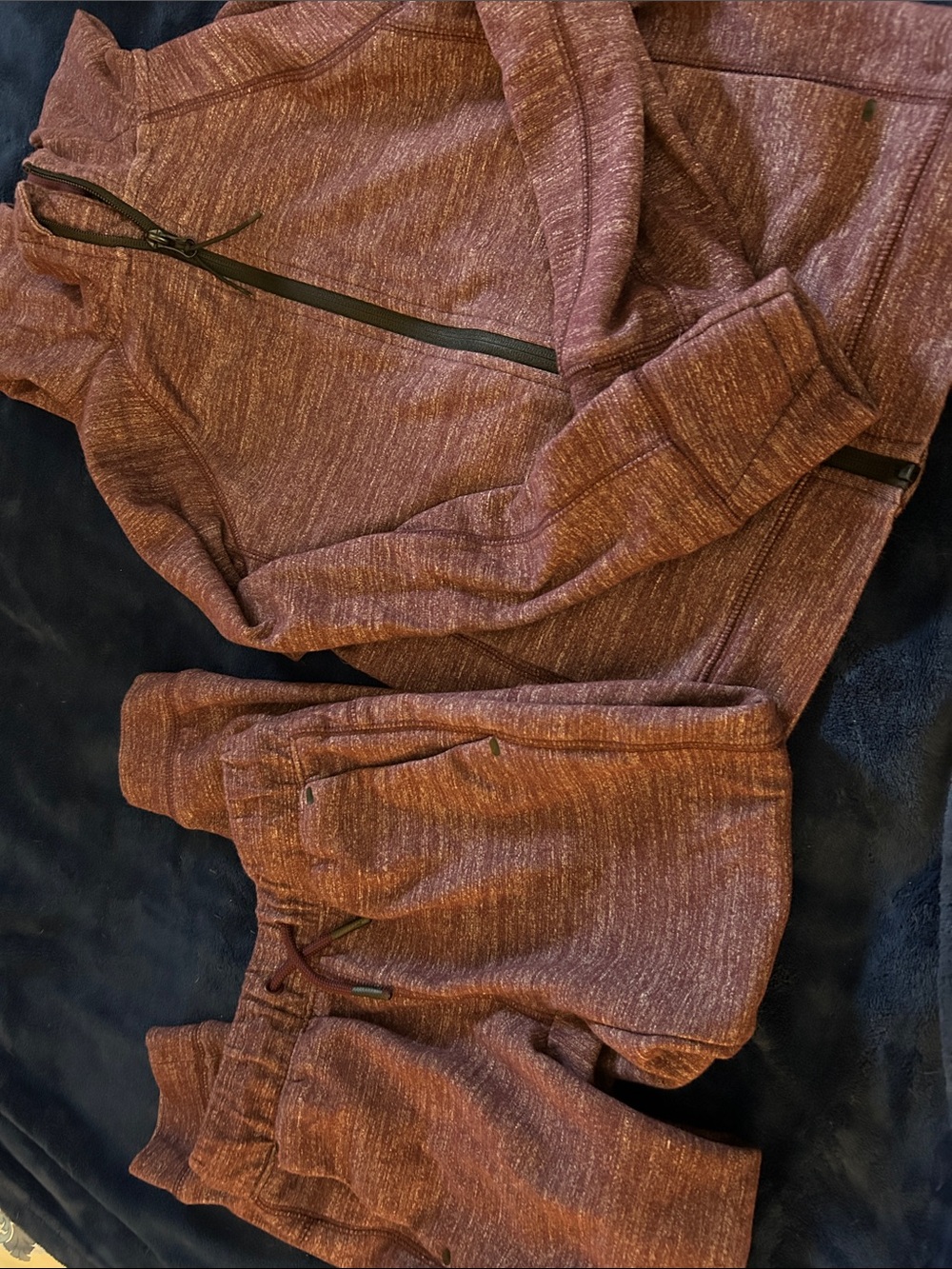 all in motion Maroon Heather Kids Jogger Set